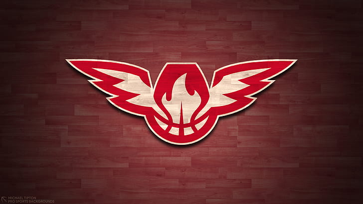 Bola Basket, Atlanta Hawks, Logo, NBA, Wallpaper HD