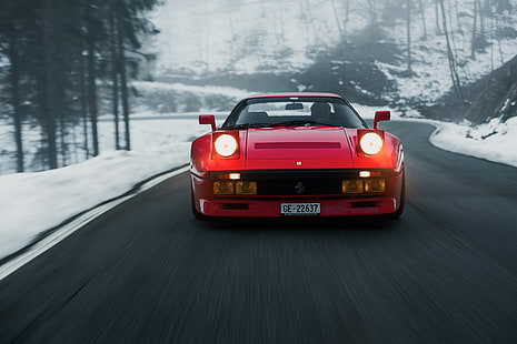 Ferrari, Ferrari 288 GTO, röd bil, HD tapet HD wallpaper