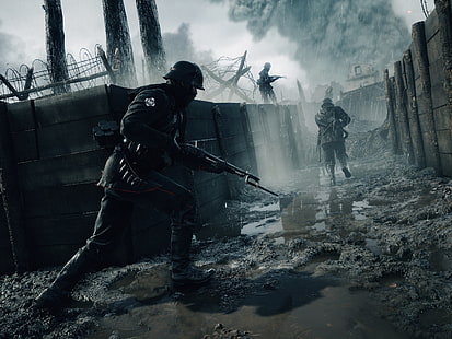 poster do aplicativo de jogo, Battlefield 1, EA DICE, Primeira Guerra Mundial, soldado, guerra, videogames, HD papel de parede HD wallpaper