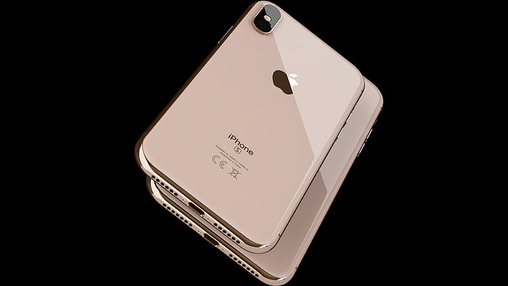 iPhone XS, iPhone XS Max, gold, smartphone, 4K, HD wallpaper