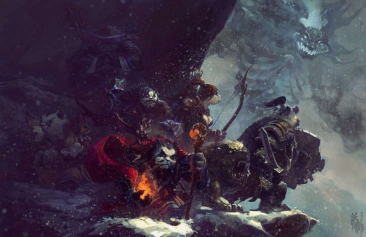fond d'écran de personnages de monstres aux couleurs variées, World of Warcraft: Mists of Pandaria, World of Warcraft, jeux vidéo, Fond d'écran HD