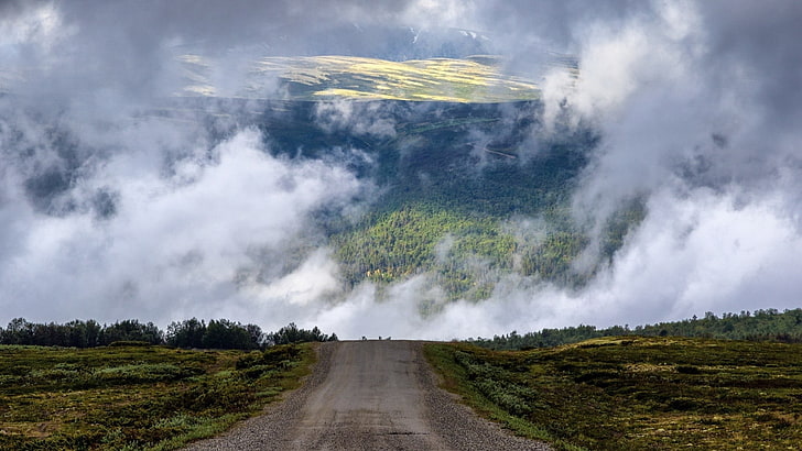 Terras Altas da Escócia, Escócia, natureza, paisagem, estrada, HD papel de parede