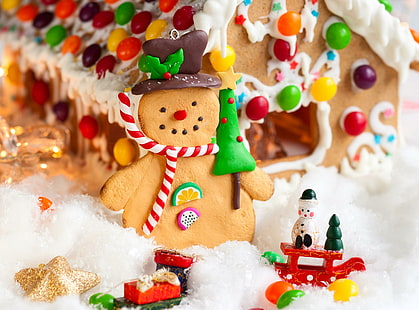 Biscotti da forno Candy Holidays Natale Cibo, cibo, cottura, biscotti, caramelle, vacanze, Natale, Sfondo HD HD wallpaper