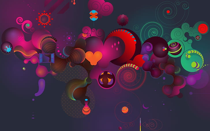 Colourful Abstract 3D Background, HD wallpaper