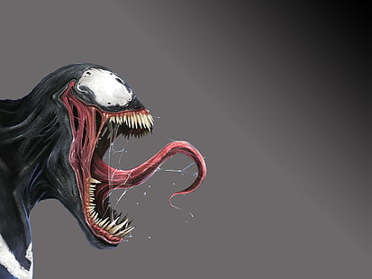 Marvel Venom illustration, Spider-Man, Marvel Comics, Venom, Fond d'écran HD HD wallpaper