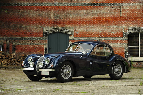 auto sportiva, coupé, XK100, auto d'epoca, retrò, 1950, Jaguar, Jaguar XK120, Sfondo HD HD wallpaper