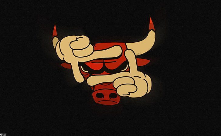 Chicago Bull illustration, chicago bulls, nba, basketball, HD wallpaper
