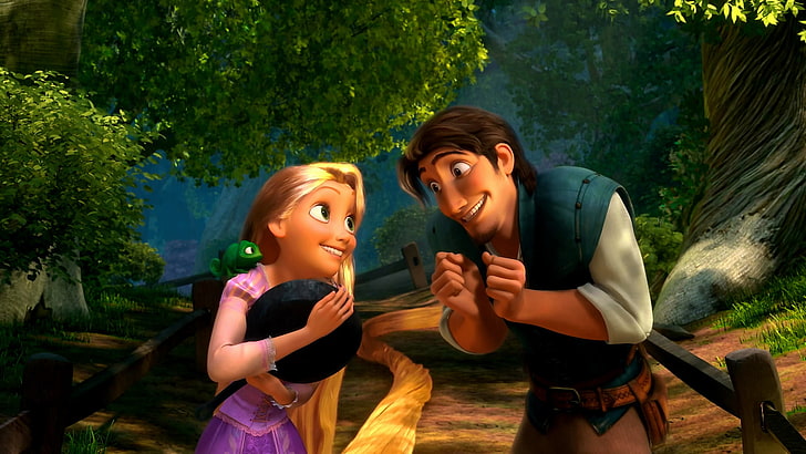 Disney Rapunzel Rapunzel e Flynn Rider, capelli, Rapunzel, Rapunzel: una storia intricata, Flynn Rider, Sfondo HD