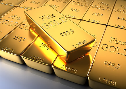 Goldbarren, Metall, Gold, Barren, Probe, HD-Hintergrundbild HD wallpaper