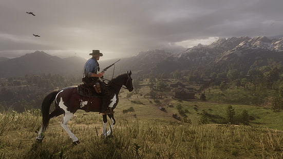 Red Dead Redemption, Rockstar Games, Red Dead Redemption 2, gry wideo, Tapety HD HD wallpaper