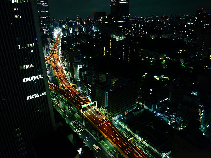 Tokyo Geceleri, gece, tokyo, HD masaüstü duvar kağıdı