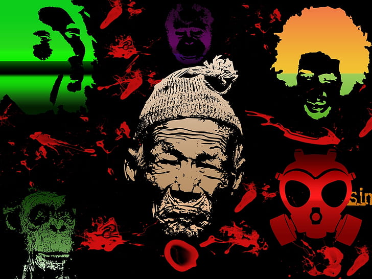 blood bob marely distructed world?? People Other HD Art , blood, faces, bob marely, hallucination, rasta, HD wallpaper