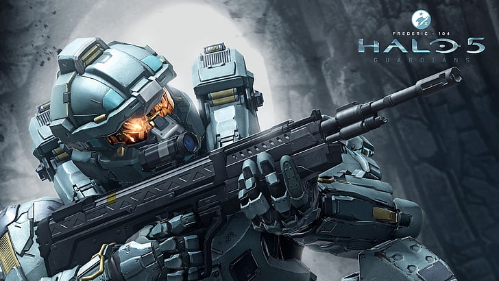 Halo 5, Spartan, senapan mesin, Fred-104, Wallpaper HD