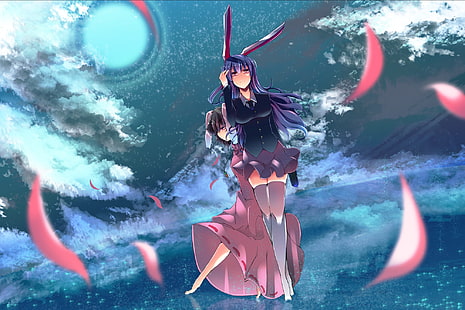 Anime Mädchen, Inaba Tewi, Reisen Udongein Inaba, Touhou, Anime, HD-Hintergrundbild HD wallpaper
