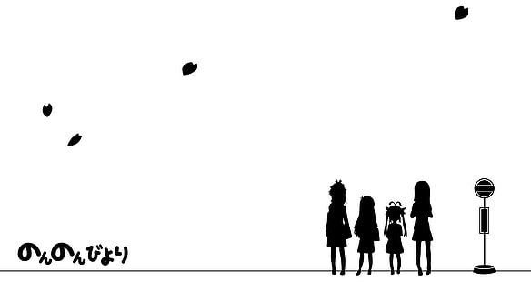 Non Non Biyori, anime girls, Miyauchi Renge, Ichijou Hotaru, Koshigaya Komari, Koshigaya Natsumi, Tapety HD HD wallpaper