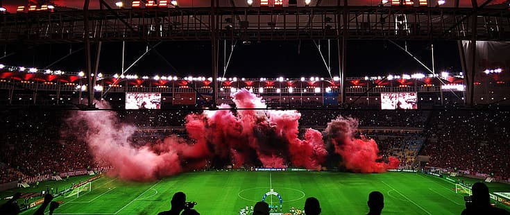 Maracaná, Río de Janeiro, Flamengo, Clube de Regatas do Flamengo, multitudes, Fondo de pantalla HD HD wallpaper