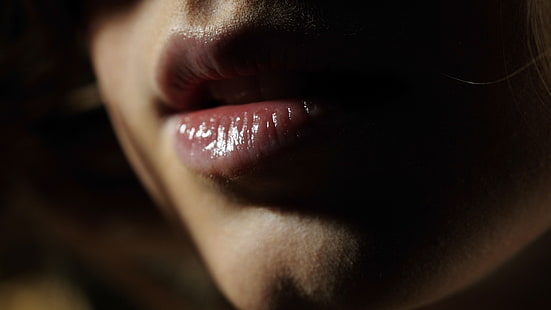 lábios, mulheres, lábios suculentos, fotografia, closeup, HD papel de parede HD wallpaper