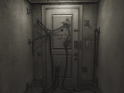 Silent Hill, врата, ключалка, HD тапет HD wallpaper