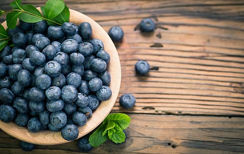 beri, blueberry, segar, kayu, blueberry, Wallpaper HD HD wallpaper