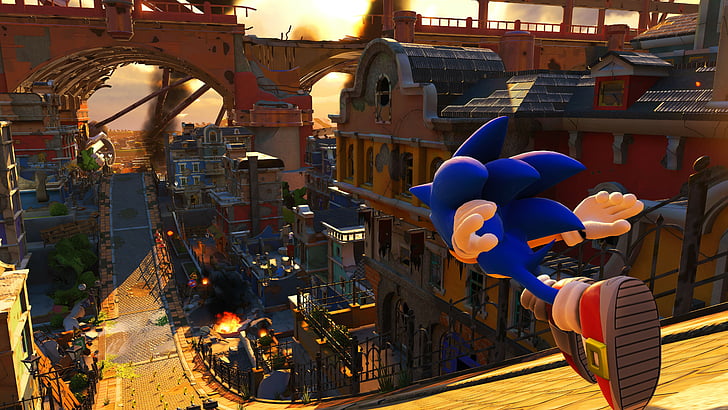 Sonic the Hedgehog digital wallpaper, Sonic Forces, 4k, E3 2017, screenshot, HD wallpaper