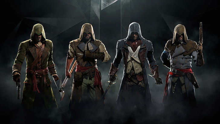 jogadores, Assassin's Creed: Unity, videogames, Video Game Art, HD papel de parede
