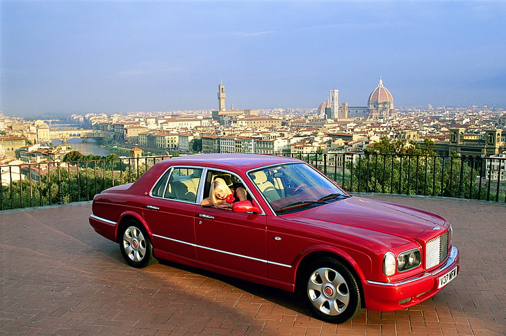 1999, Arnage, Bentley, étiquette, rouge, Fond d'écran HD