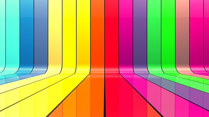 wallpaper digital berbagai macam warna, minimalis, sederhana, latar belakang sederhana, abstrak, Wallpaper HD