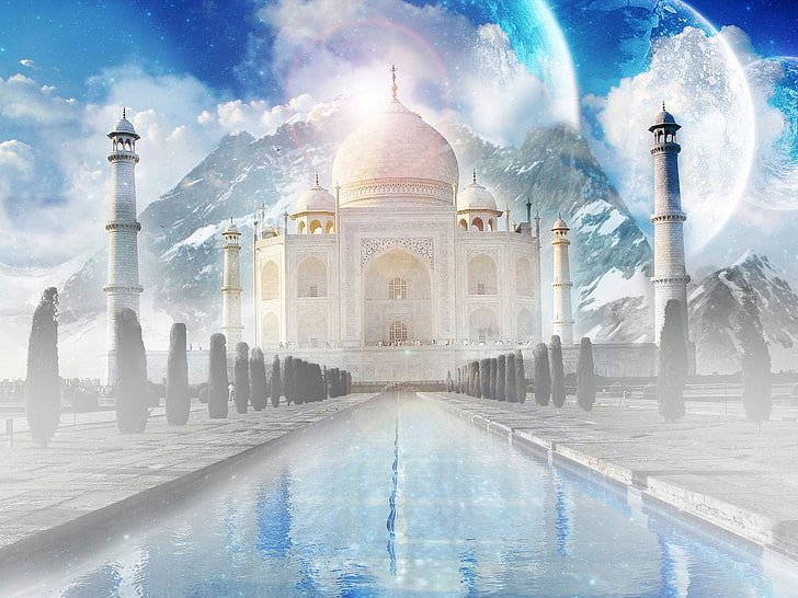 Taj Mahal, India, arsitektur, kota, Taj Mahal, istana, Wallpaper HD