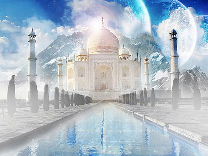 Taj Mahal, Indie, architektura, miasto, Taj Mahal, pałac, Tapety HD HD wallpaper
