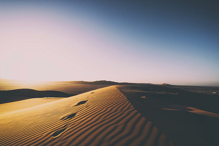 Sole, natura, deserto, duna, paesaggio, sabbia, cielo, sole, natura, deserto, duna, paesaggio, sabbia, cielo, Sfondo HD