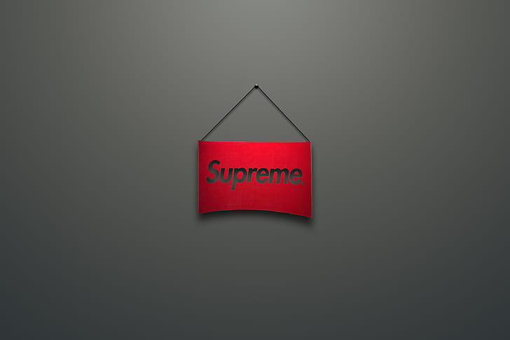 Supreme, logotyp, röd, HD tapet