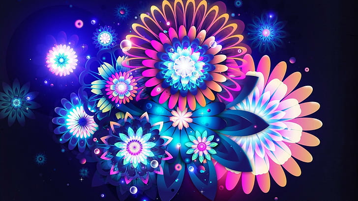 Blommor, 2560x1440, mac, cool, färgglada, blomma, ultra hd blommor, HD tapet