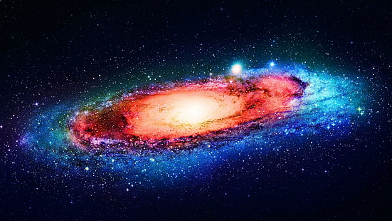 أندروميدا ، مجرة ​​، كون ، فضاء ، مجرة ​​أندروميدا ، جسم فلكي ، ضوء النجوم ، النجوم ، السماء ، علم الفلك ، الفضاء الخارجي، خلفية HD HD wallpaper