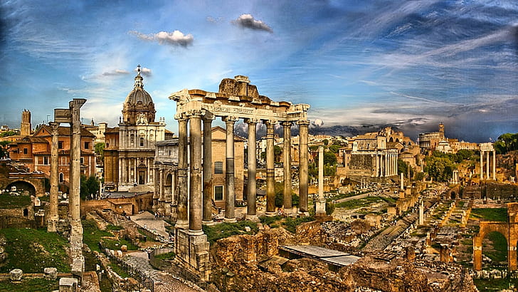 خلفيات منتدى رومانوم إيطاليا العمارة روما أطلال عالية الدقة 1755890، خلفية HD