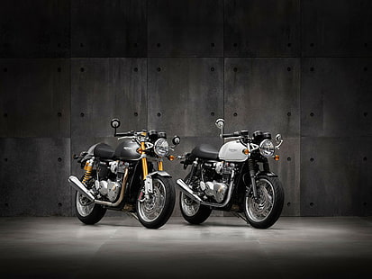 2016, Triumph, Thruxton, 1200R, Fahrrad, Motorrad, Motorrad, HD-Hintergrundbild HD wallpaper