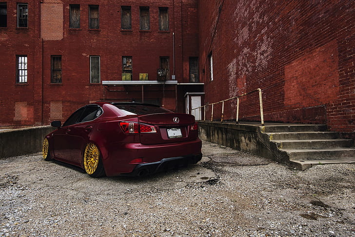 car, vehicle, vehicle interiors, Lexus IS-F, Stance, tuning, lowered, building, JDM, HD wallpaper