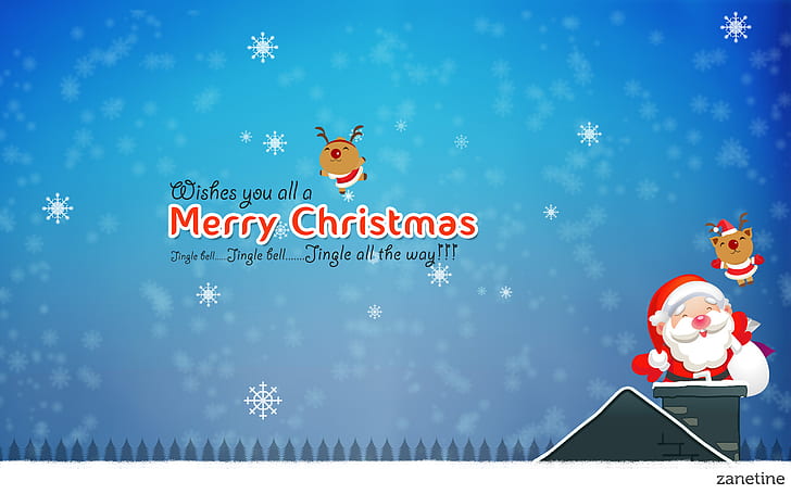 С Рождеством Jingle Bells HD, веселые рождественские обои, рождество, веселые, колокольчики, джингл, HD обои