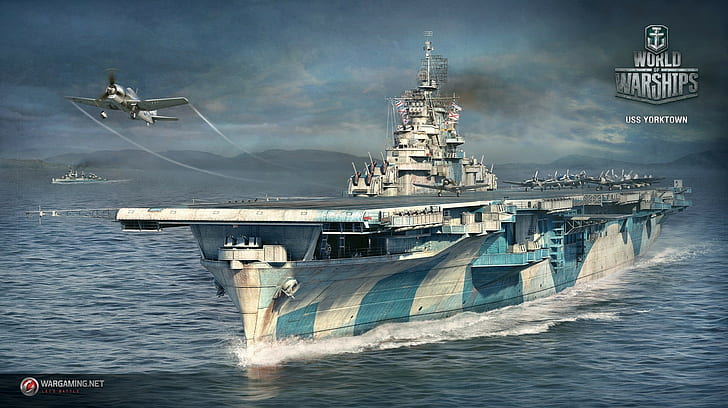 Wargaming World Of Warshipsヨークタウン空母ビデオゲーム Hdデスクトップの壁紙 Wallpaperbetter