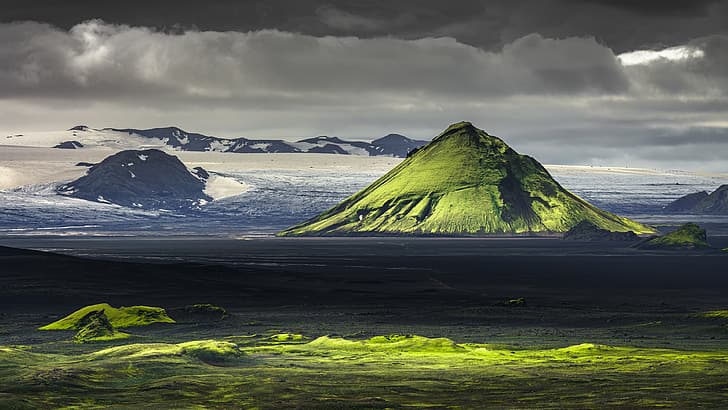 高地、アイスランド、火山、 HDデスクトップの壁紙