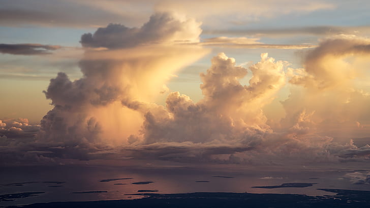 облака, Sony FE 24-70мм, восход, бохоль, филиппины, море, HD обои