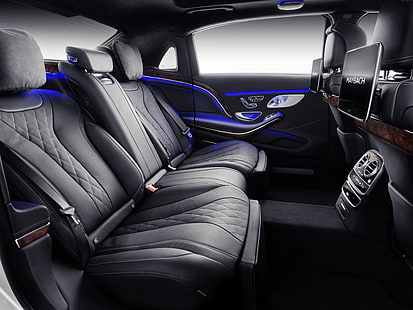 2018 Autos, interior, Mercedes-Maybach Clase S, 8k, Fondo de pantalla HD HD wallpaper