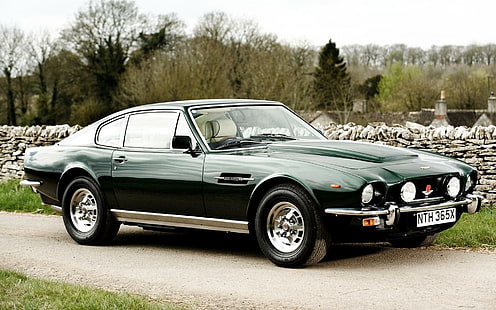 1977 Aston Martin V8 Vantage, green muscle car, cars, 1920x1200, aston martin, aston martin v8 vantage, HD wallpaper HD wallpaper