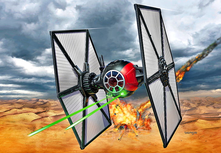 Star Wars, TIE Fighter, Space Fighter, Ionen-Triebwerke, SID-Fighter, gepaart, HD-Hintergrundbild