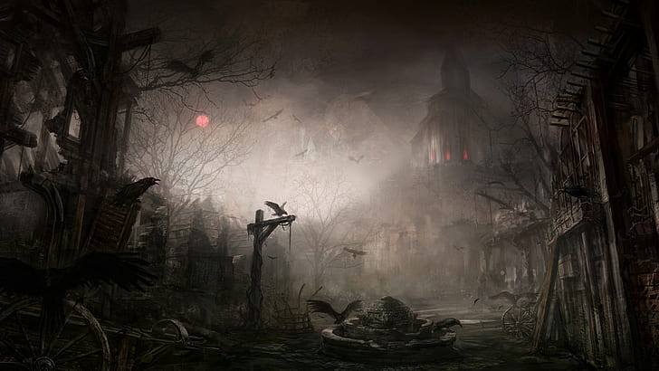 Dark raven diablo 3 reaper of souls ภาพวาด tristram ใหม่, วอลล์เปเปอร์ HD