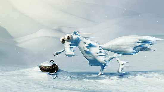 Ice Age, Acorn, Frozen, Scrat (Ice Age), Wallpaper HD HD wallpaper