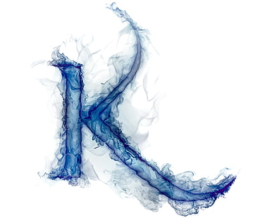 blue smoke lettering illustration, smoke, gas, letter, Litera, HD wallpaper HD wallpaper
