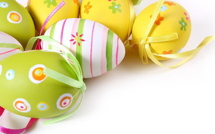 Happy Easter 2014 Holidays Desktop Wallpaper 03, assorted Easter eggs, HD wallpaper