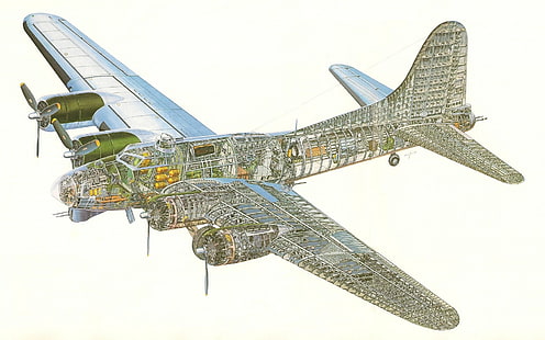 Bombplan, Boeing B-17 flygfästning, HD tapet HD wallpaper
