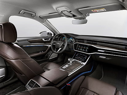 Audi A6, iç mekan, 4K, 2018 Otomobil, HD masaüstü duvar kağıdı HD wallpaper