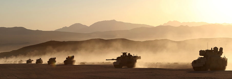 Bradley Fighting Vehicle, M1 Abrams, militär, Tank, USA: s armé, HD tapet HD wallpaper